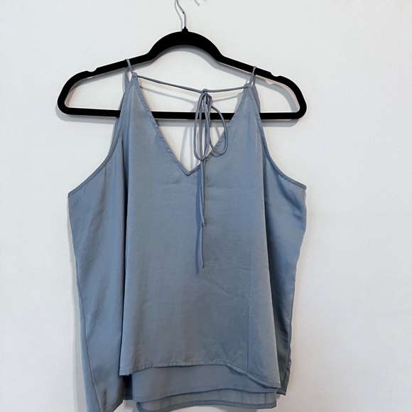 Baby Blue Satin Tank - Picture 2 of 2